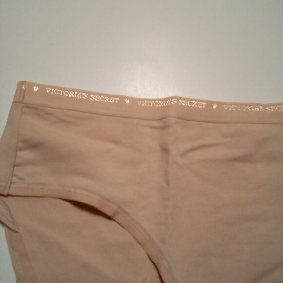 Victoria's Secret Large Beige Hi-Leg Brief Panty Cotton Blend NWT - Picture 4 of 13